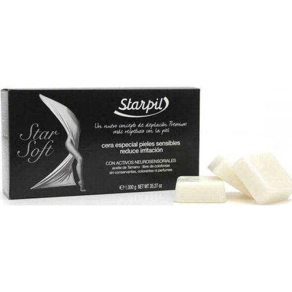 Starpil Žemoje temperatūroje besilydantis vaškas depiliacijai Starpil StarSoft Wax Tablets, ypač jautriai odai, 1kg