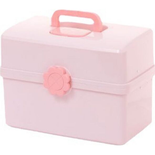 Organizer Pudełko Na Biżuterię Kosmetyki Akcesoria Różowe 29x16x16cm LEAN