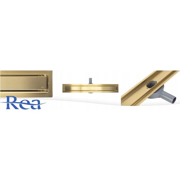 REA-G2703 / REA / NEOX PRO / ODWODNIENIE LINIOWE 800  ZŁOTY SZCZOTKOWANY /