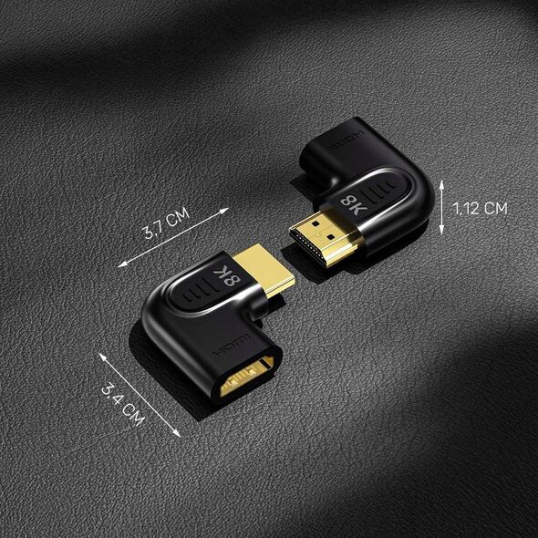Unitek Adapter kątowy płaski 8K HDMI 90 i 270 stopni