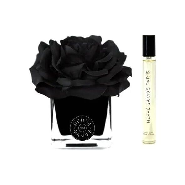 Set Herve Gambs: Ombre Patchouli, Room Spray, 10 ml + Black Couture Flower, Porcelain, Aroma Reed Diffuser, Black Unisex