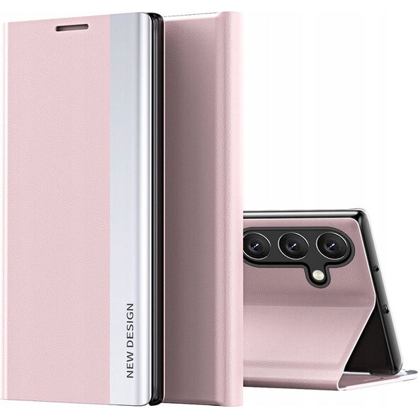 Sleep Case Pro etui do Samsung Galaxy S25 z klapką i podstawką - różowe