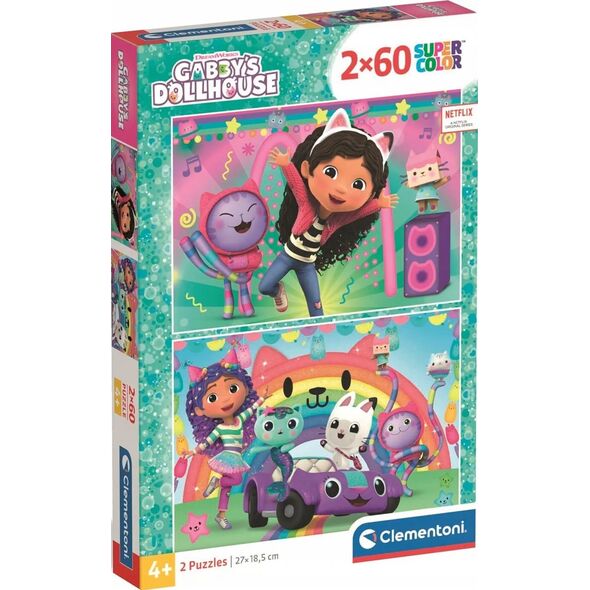 CLE puzzle 2x60 SuperKolor Gabby_s Dollhouse 24819