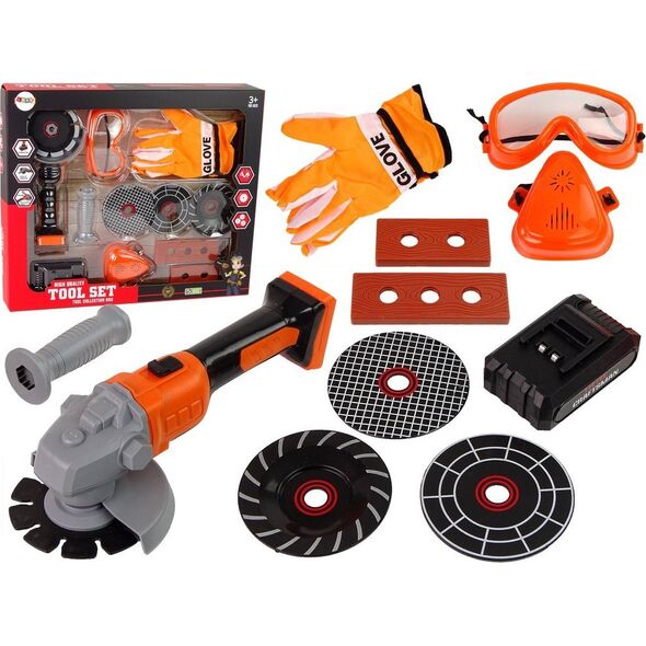 LeanToys Zestaw Majsterkowicza Szlifierka Na Baterie Akcesoria