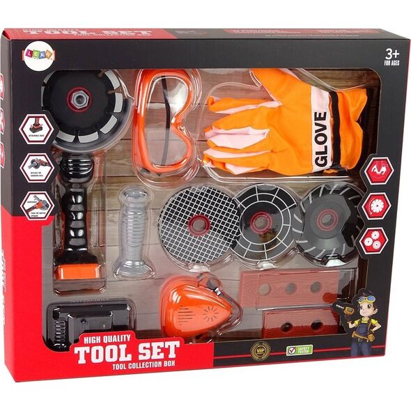 LeanToys Zestaw Majsterkowicza Szlifierka Na Baterie Akcesoria