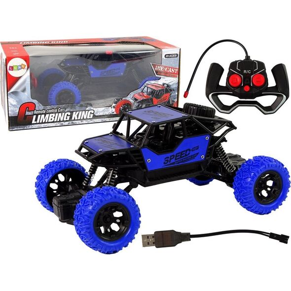 LeanToys Auto Zdalnie Sterowane Terenowe R/C 1:18 Niebieskie.