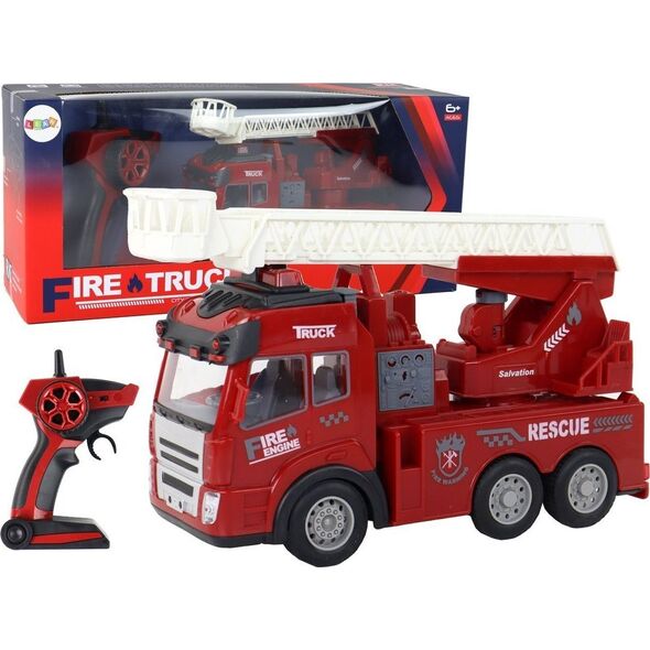 LeanToys Straż Pożarna Z Drabiną Model Zdalnie Sterowany