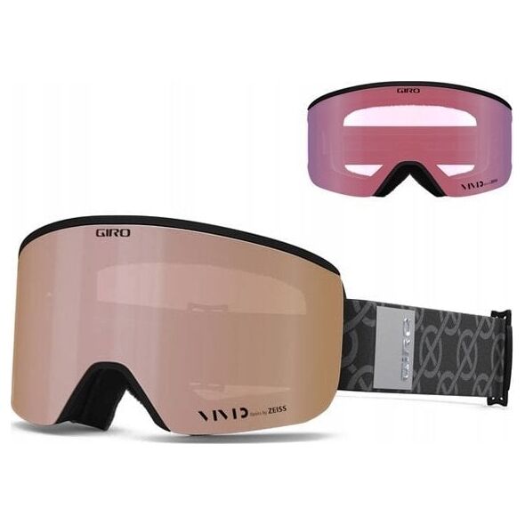 Gogle zimowe GIRO ELLA BLACK MONGRAM (szyba VIVID ROSE GOLD 00% S3 + VIVID INFRARED 62% S1) (NEW 2024/2025)
