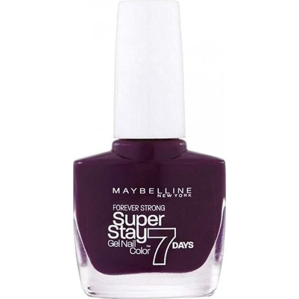 Maybelline  Maybelline, Forever Strong Super Stay 7 Days, Nail Polish, Nr. 05, Extreme Black Current, 10 ml For Women