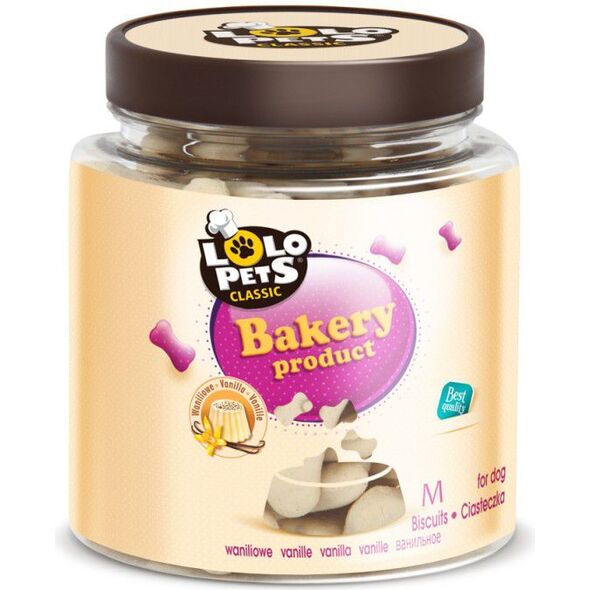 Lolo Pets Classic Ciastka - Kości waniliowe w słoikach M - 210g