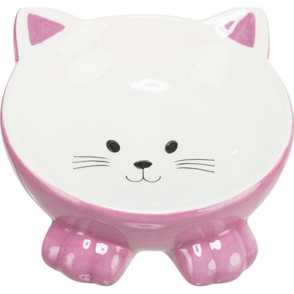 Trixie Miska ceramiczna, dla kota, w kształcie kota, różne kolory, 150ml, 14 cm, wysoka (TX-24807)