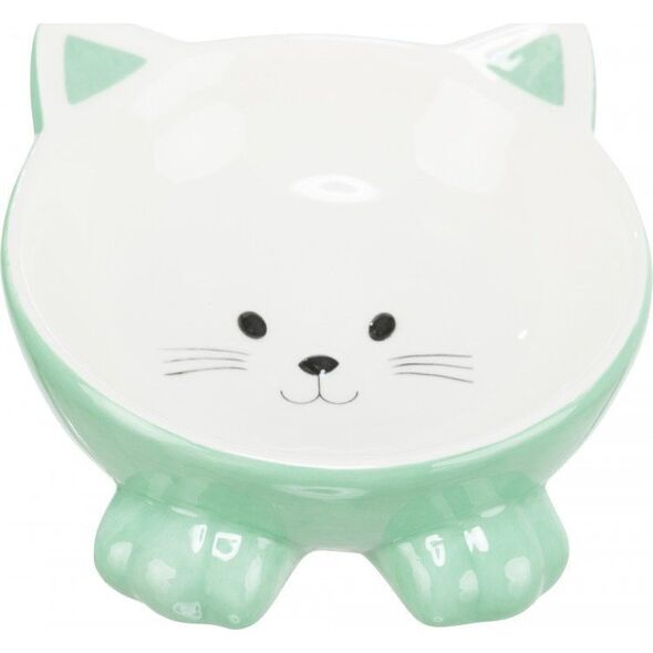 Trixie Miska ceramiczna, dla kota, w kształcie kota, różne kolory, 150ml, 14 cm, wysoka (TX-24807)