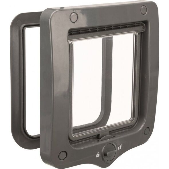 Trixie Drzwiczki dla kota 2-Way, 20 × 22 cm, szare