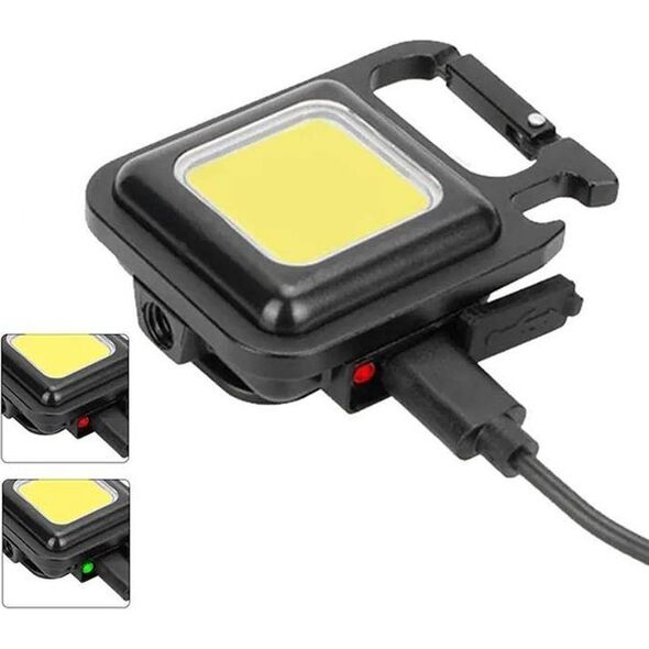 Latarka Aptel Kompaktowa LATARKA ze Stojakiem COB LED 6W czarna ZD100