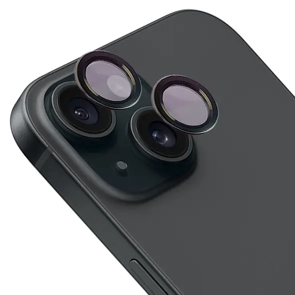 Bizon Glass Snap Lens Apple iPhone 15 / 15 Plus black