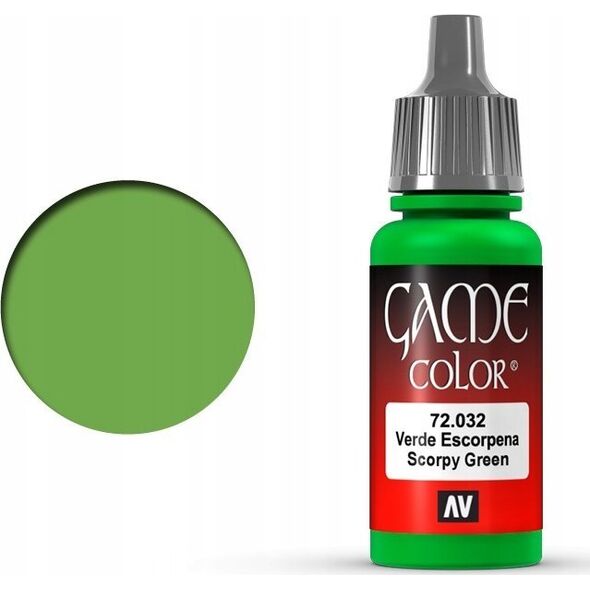 Vallejo Vallejo: 72.032 - Game Color - Scorpy Green (18 ml)
