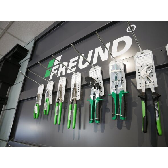 Bahco Freund Skardos kirpimo žirklės 260mm HRC 56, dešininės, išlenktos