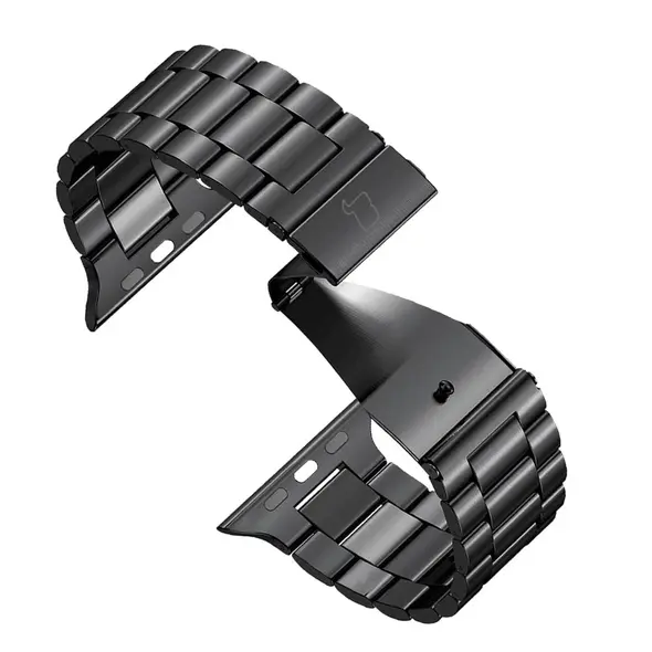 Bizon Strap Watch Aura Apple Watch 42/44/45/46/49 mm black