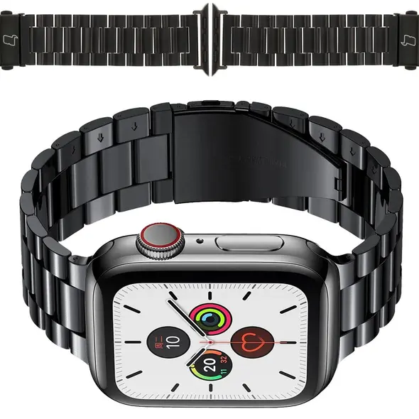 Bizon Strap Watch Aura Apple Watch 38/40/41mm black