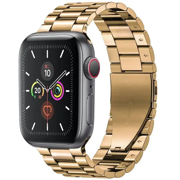 Bizon Strap Watch Aura Apple Watch 42/44/45/46/49 mm rose gold
