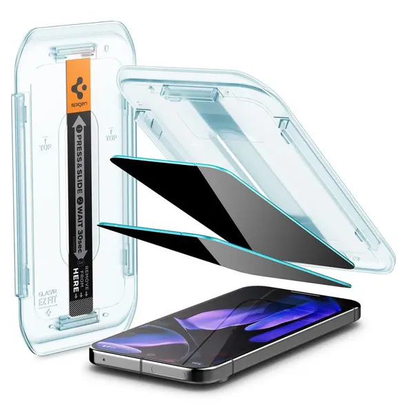 Spigen GLAS.tR ez Fit Google Pixel 9 / 9 Pro Privacy [2 PACK]