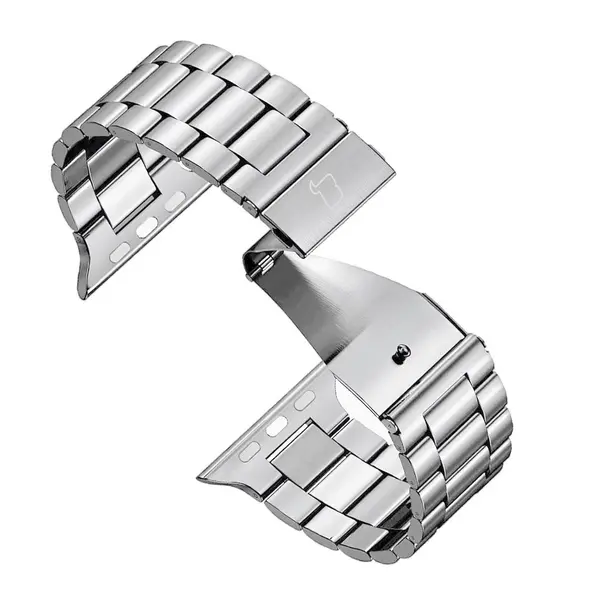 Bizon Strap Watch Aura Apple Watch 42/44/45/46/49 mm silver