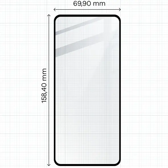 Bizon Glass Edge 2 Motorola Moto G14 / G54 / G54 Power / G55 black