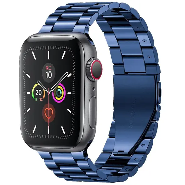 Bizon Strap Watch Aura Apple Watch 42/44/45/46/49 mm blue