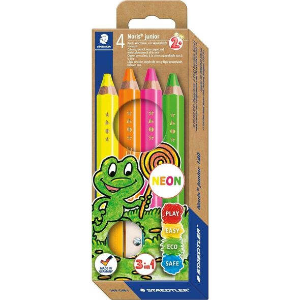 Staedtler STAEDTLER Buntstifte Noris junior neon 4 Farben + Spitzer