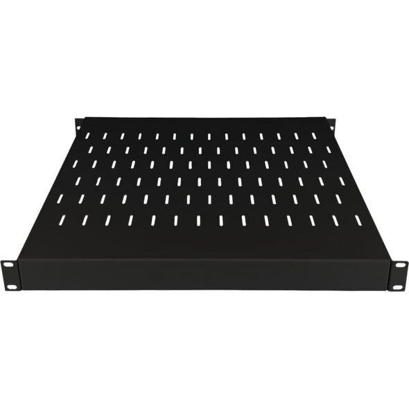 Półka regulowana 19" 1U głęb. 500-900mm, czarna, 4 punkty mocowania ALANTEC