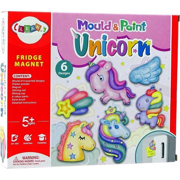 LeanToys Zestaw Kreatywny DIY Magnesy z Gipsu Jednorożce