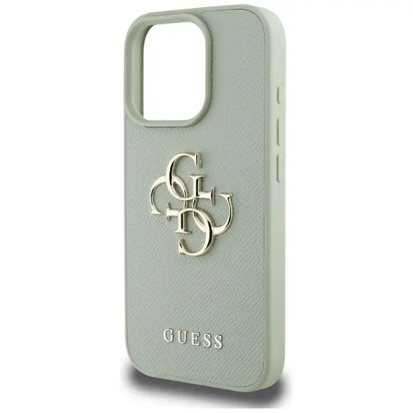 Guess Grained Big 4G Logo Small Classic Logo Apple iPhone 16 Pro Max green