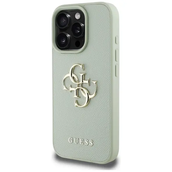 Guess Grained Big 4G Logo Small Classic Logo Apple iPhone 16 Pro Max green