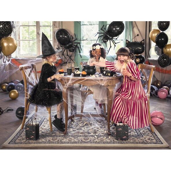 PartyDeco Balon foliowy Pająk, 60x101cm, czarny one size