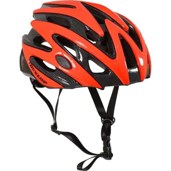 Dunlop Kask rowerowy regulowany czerwony Led r. M