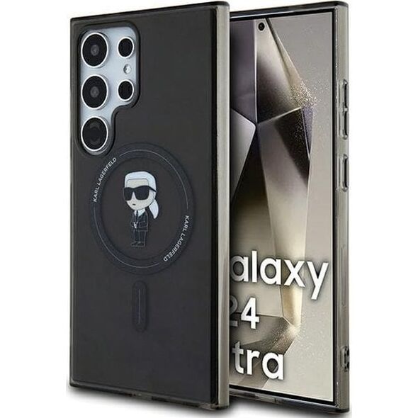 Karl Lagerfeld KLHMS24LHFCKNOK S24 Ultra S928 black/black hardcase IML Ikonik MagSafe