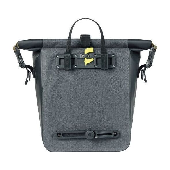 Basil Sakwa pojedyncza BASIL NAVIGATOR STORM SINGLE PANNIER BAG M 12-15 L, Hook On System, wodoodporna, grey black (NEW 2024)
