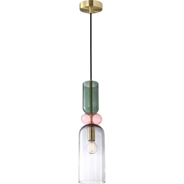 Lampa wisząca Italux Italux Manso PND-37462D-MC-GD lampa wisząca zwis 1x40W E14 multikolor/złota