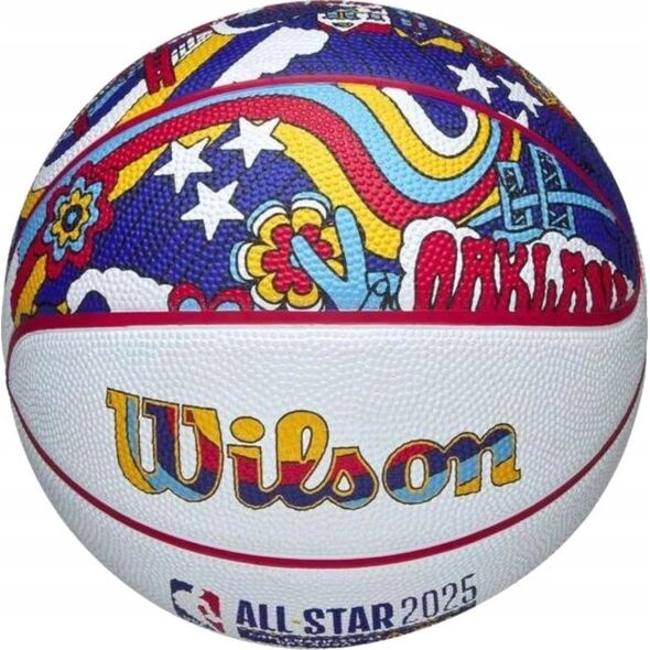 Wilson 2025 NBA All Star Mini Ball WZ3020201XB białe 3