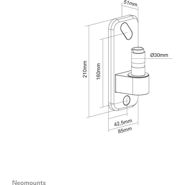 Neomounts Adapter ścienny (AWL75-450BL)