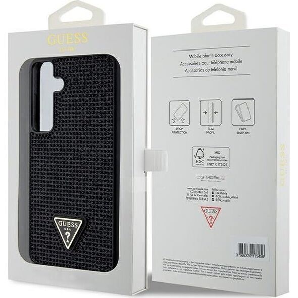 Guess Guess GUHCS24MHDGPPK S24+ S926 czarny/black hardcase Rhinestone Triangle