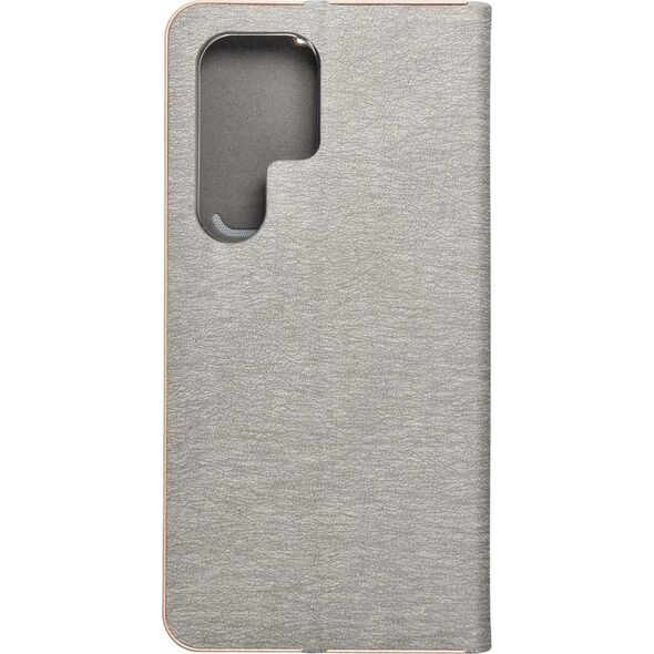 OEM Kabura LUNA Book Gold do SAMSUNG S24 Ultra srebrny