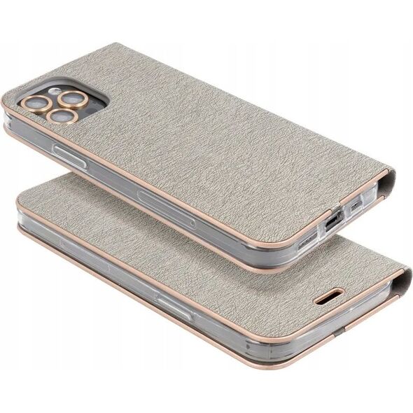 OEM Kabura LUNA Book Gold do SAMSUNG S24 Ultra srebrny
