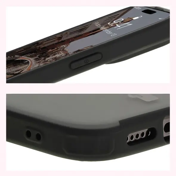 Bizon Case MatteO Apple iPhone 15 Pro transparent with black frame