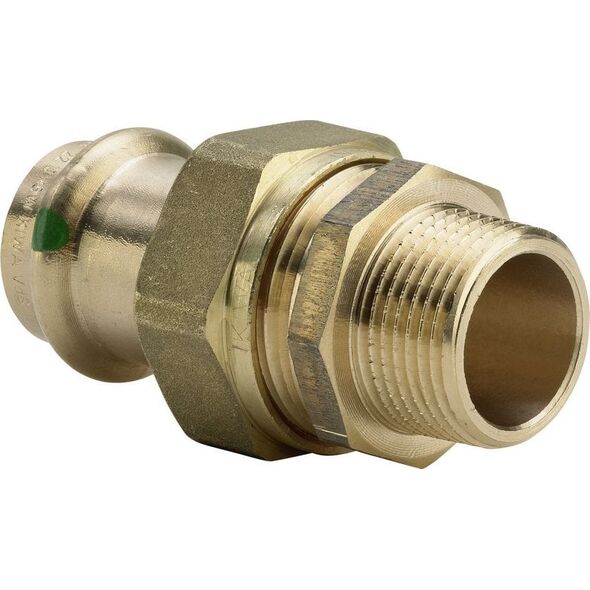 Viega Dwuzłączka Z Sc 15 x 1/2 brąz krzemowy / błyszczącaŁącznik do rur