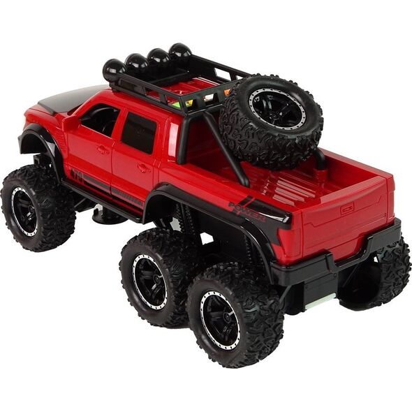 LeanToys Autko Terenowe Napęd Frykcyjny Duże Koła 1:16 Czerwone