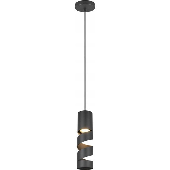 Hanging lamp TRIO STREAM, 1 x GU10, o8 x 150 cm, black.