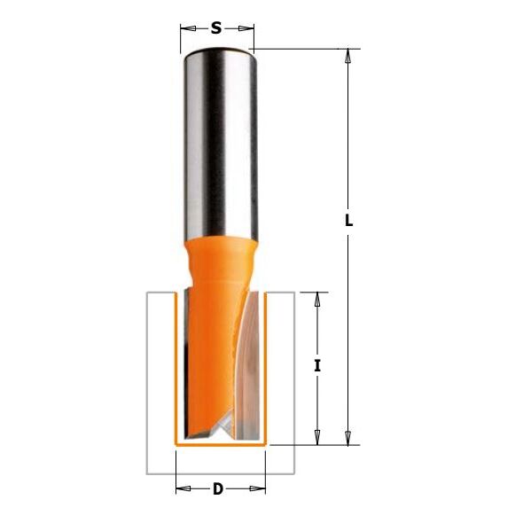 CMT Frez prosty HM krotki 4 x 50mm chwyt 8mm (911.040.11)