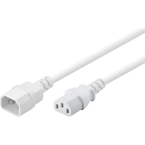 Kabel zasilający Goobay Goobay Power Cable C14 to C13. White. 0.5m