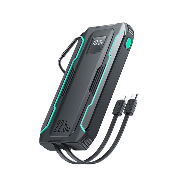 Φορτιστής Ανάγκης Joyroom JR-L017 PD 22.5W 10000mAh με Φακό & Καλώδια USB C & Lightning Μαύρο 6956116797164 6956116797164 έως και 12 άτοκες δόσεις
